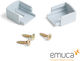 Краища Профил Алуминий П Лента LED Emuca 5143421