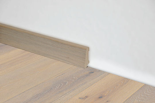 Floor Moulding Wood Terhurne + 6 Clips 6 cm 25 Colors