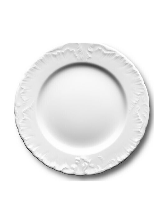Emfasi Teller Wüste aus Porzellan Weiß mit Durchmesser 17cm 6Stück