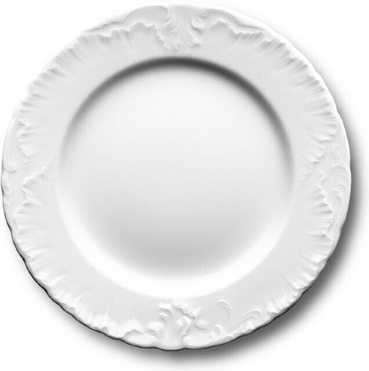 Emfasi Plate Desert made of Porcelain White with Diameter 17cm 6pcs