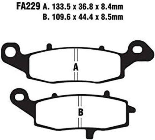 Pads Fa231 Adige P171 Acx Sintered Gold Vstrom 650/Bandit 650 Right Freewind Vstrom 1000