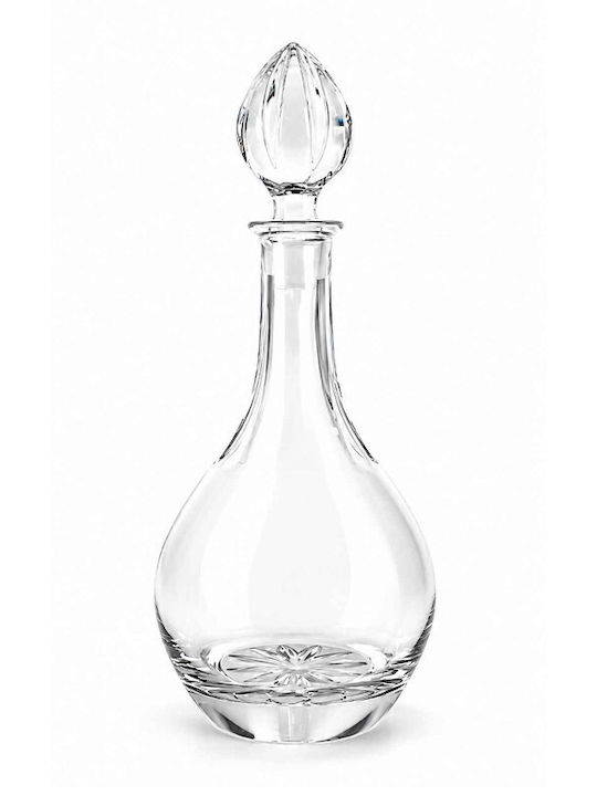 Cristal Carafă de Servire Vin 34buc cu Dop și Pahare Transparentă 1000ml 1buc