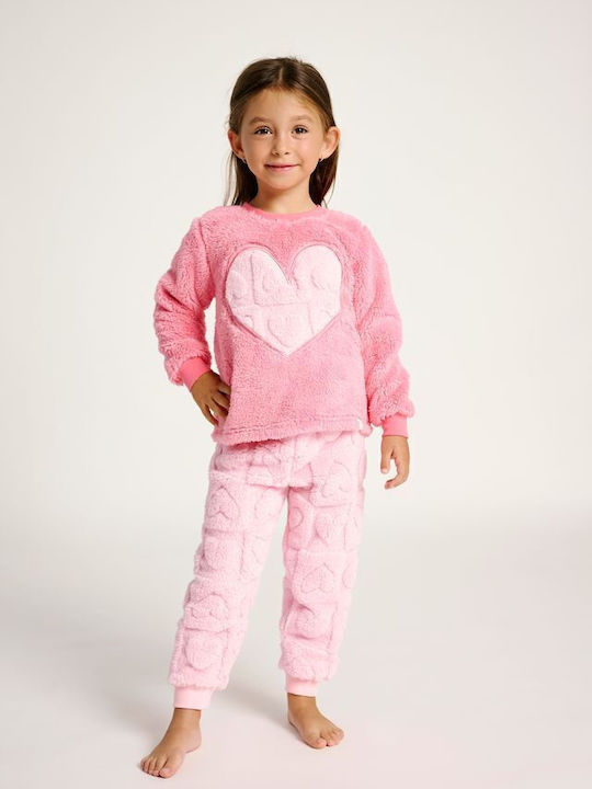 Muydemi Kids' Pajamas Winter Fleece Pink