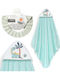 Interbaby Baby Hooded Towel Green 100x100cm