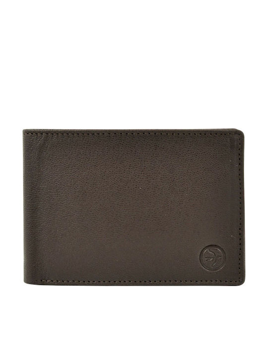 Leather Men's Wallet Classic with RFID Brown
