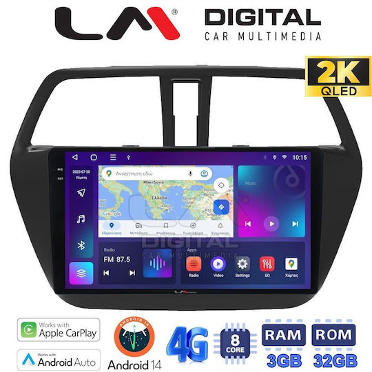 LM Digital Car Audio System for Suzuki SX4 S-Cross 2014 (Bluetooth/USB/WiFi/GPS/Apple-Carplay/Android-Auto)