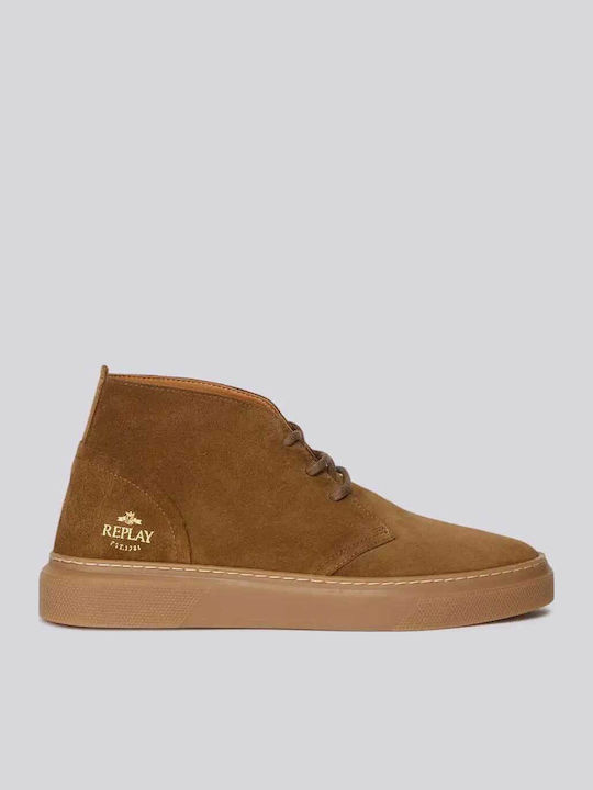 Replay Foden Mid Suede Sneakers Boots Beige