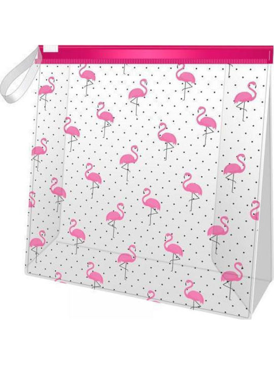 Killys Neseser Transparent Pentru Cosmetice Flamingo