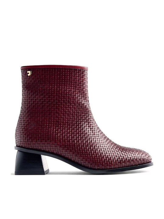 Gioseppo Ghete De Piele Dama Cu Toc Înalt Burgundy