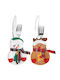 XMASfest Set Weihnachtliche Besteckhalter L14xB10cm. 10Stück (Μverschiedene Designs/Farben)