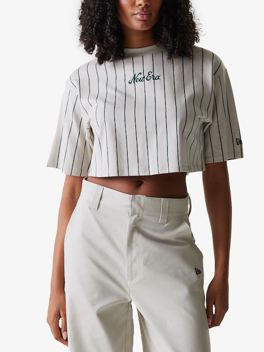 Women's Oversized Crop T-shirt Light Beige