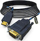 Кабел HDMI мъжки - VGA мъжки 3м Черен