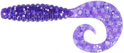 Silicone Zeox Comma Grub 6cm #004 Violet Fluorescent Silicone Zeox Comma Grub 6cm #004 Violet Fluorescent