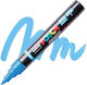 Posca Pc-5br Marker Brush Tip Light Blue 1-4mm