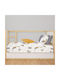 Dimcol Space Бебешки Чаршаф За Количка Памук с Ластик Сив 70x140бр