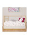 Dimcol Cloudy Bear Baby Sheet Crib Cotton Fitted Pink 70x140cm