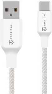 Tactical Плетена USB 2.0 Кабел USB-C мъжки - USB-A мъжки 60W Бял 0.3м (57983126579)