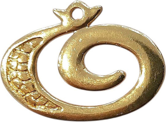Anhänger Granatapfel Muster Herstellung von Glücksbringern Metall Vergoldet 40x30mm 4 Stück