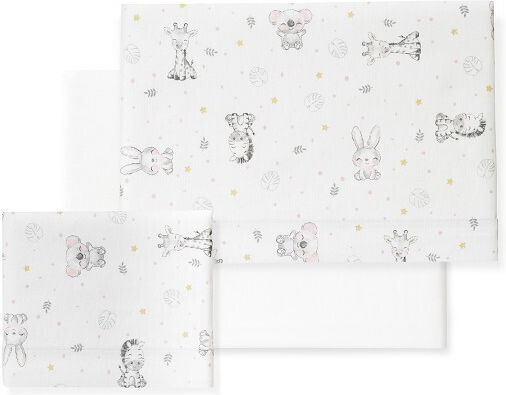 Interbaby Seturi de cearșafuri pentru bebeluși Pentru Patut Flanel Albe