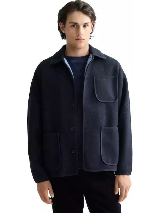 Overshirt Mânecă Lungă Albastră
