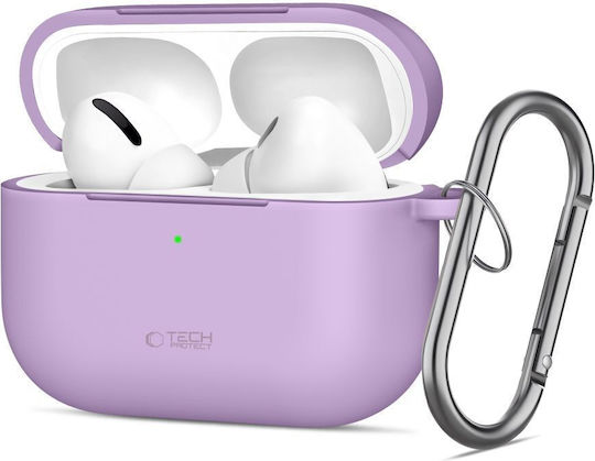 Tech-Protect Silicone Hook Husă cu cârlig în culoarea Violet pentru Apple AirPods Pro 3