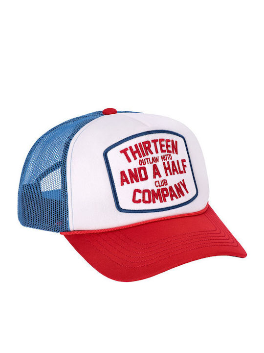 Καπέλο 13 1/2 Outlaw Club Trucker Cap Blue Red