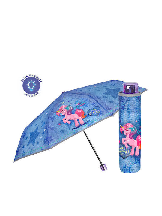 Perletti Umbrelă pentru copii Baston Albastru cu diametrul de 50cm.