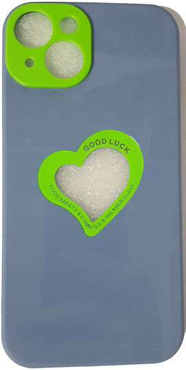 Oem Soft Case Gel Tpu Cover 2.0mm Good Luck Heart Apple iPhone 13 6.1'' Blue-Grey
