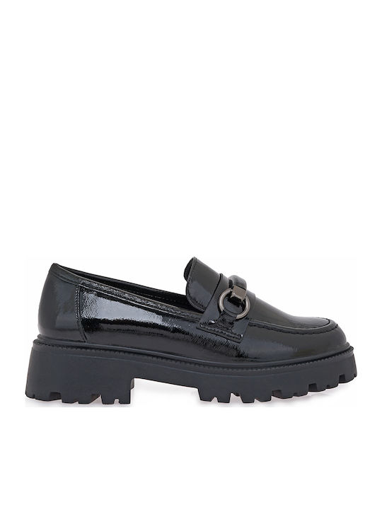Λουστρίνι Γυναικεία Loafers σε Μαύρο Χρώμα