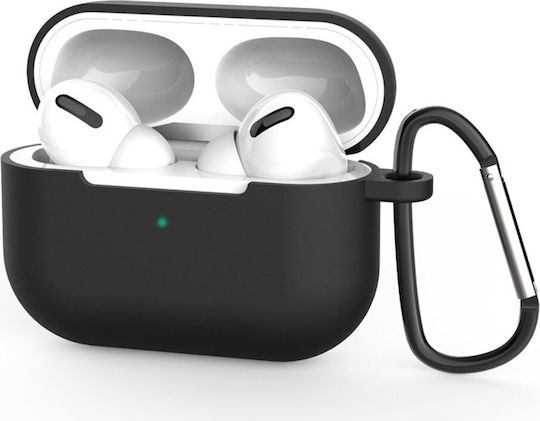 Techsuit Hülle Silikon in Schwarz Farbe für Apple AirPods Pro 3
