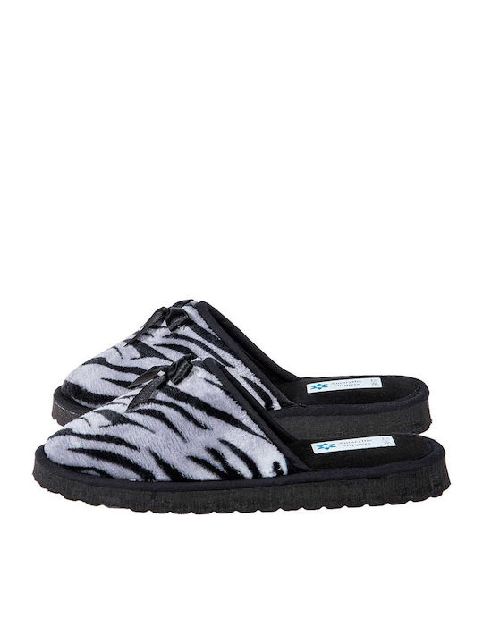 Amaryllis Slippers Winter Damen Hausschuhe Schw...