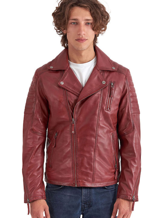 Charlie Sheep Red Authentic Men’s Red Leather J...