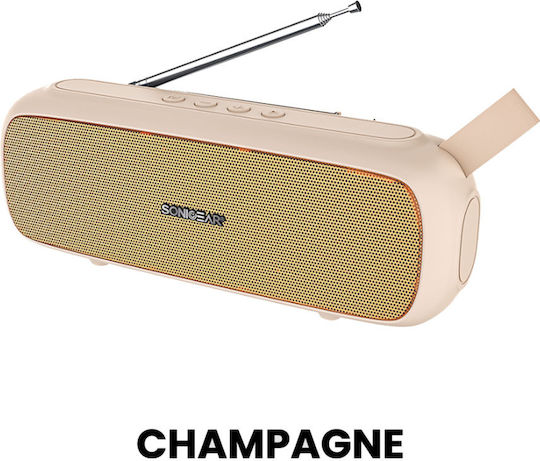 Sonic Gear Super Bass Bluetooth Speaker 20W with Radio and Battery Life up to 6 hours Champagne