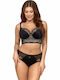 Women's Brazil Seamless with Lace Black/Gold