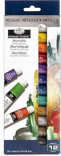 Royal Acrylic Metallic Colours Set 12 Pieces X 12ml