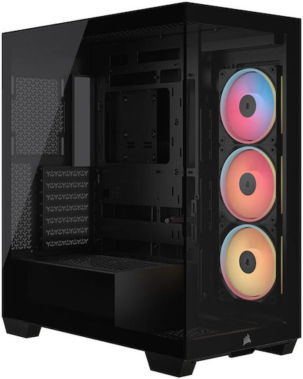 Corsair 3500X LX-R RGB Gaming Midi Tower Computer Case with Side Window Black