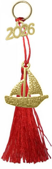 Tatu Moyo Handmade Hanging Lucky Charm Boat Red 2026 14cm 1pcs Tatu Moyo Handmade Hanging Lucky Charm Boat Red 2026 14cm 1pcs