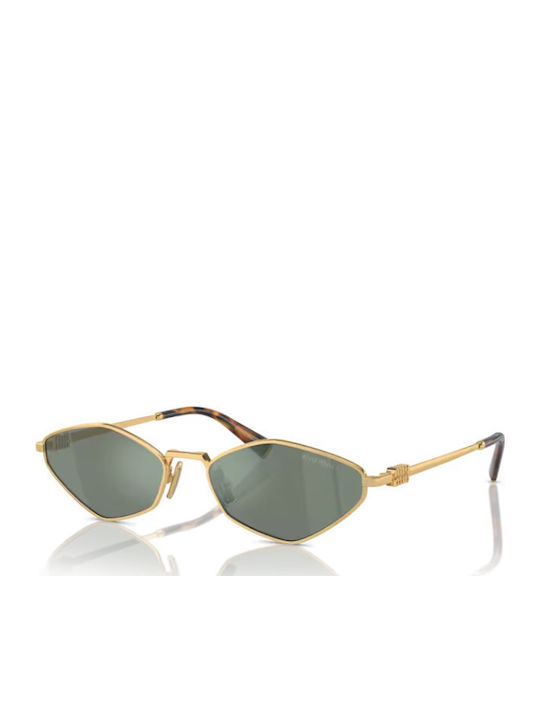 Miu Miu Damen Sonnenbrille mit Gold Metall Gest...