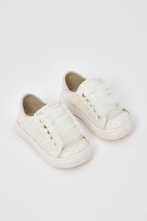 Ever Kid Βαπτιστικά Δερμάτινα Sneakers Λευκά
