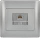 Πρίζα Δικτύου Rj45 Cat6e Rhyme Grey Metallic