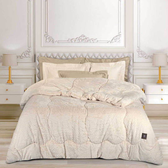 Greenwich Polo Club Duvet Cover with Hollowfiber Filling Queen 240x250cm Essential 3952 Ivory 770 GSMGsm 11 togs Togs