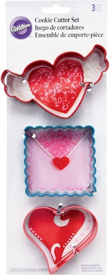 Set De 3 Bucăți Cookie Cutter Ziua Îndrăgostiților Wilton