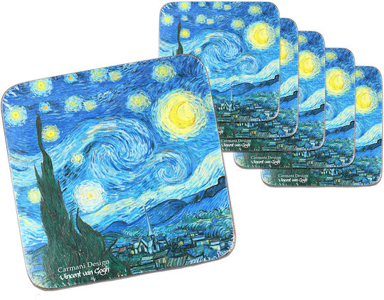 Carmani Van Gogh Сервизи За Чаши От Корк 10.5x10.5см 6 Бройки