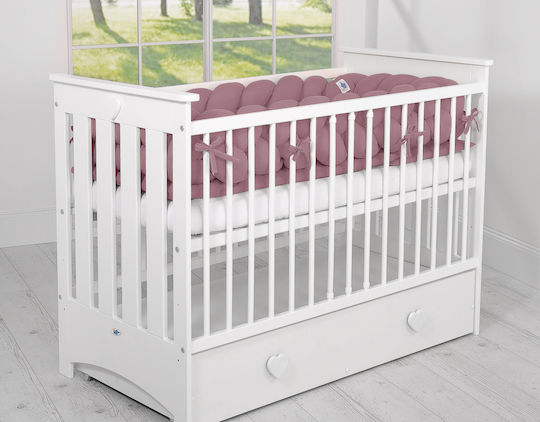 My Sweet Baby Crib Bumpers Braided Inside Retro Pink