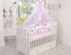 My Sweet Baby Crib Bumpers Braided Inside White, Gray, Pink