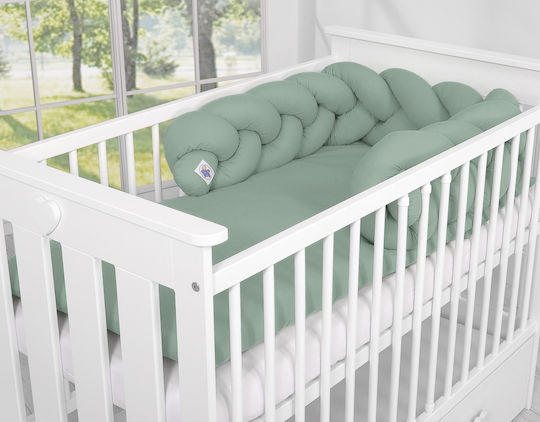 My Sweet Baby Crib Bumpers Braided Inside Sage