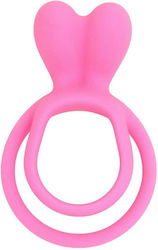 Joyrings Double Rabbit Cock Ring Pink Loving Joy