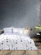 Nima Duvet Cover Set Cotton Queen with 2 Pillowcases 220x240 Ameya Blue