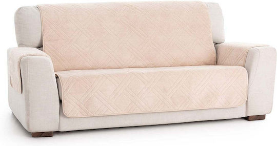 Sofazip Husă Elastică Canapea cu trei locuri Bej 160εκ. 1buc SZMATVELVETBEJ