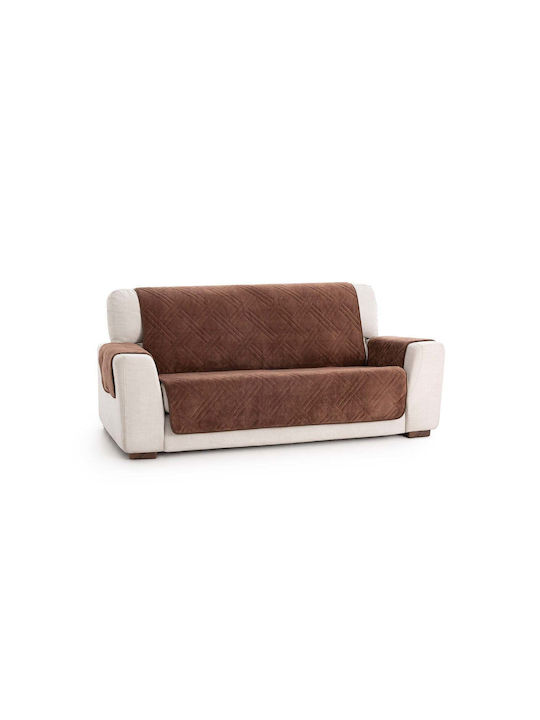 Sofazip Ελαστικό Κάλυμμα Διθέσιου Καναπέ Brown 110εκ.